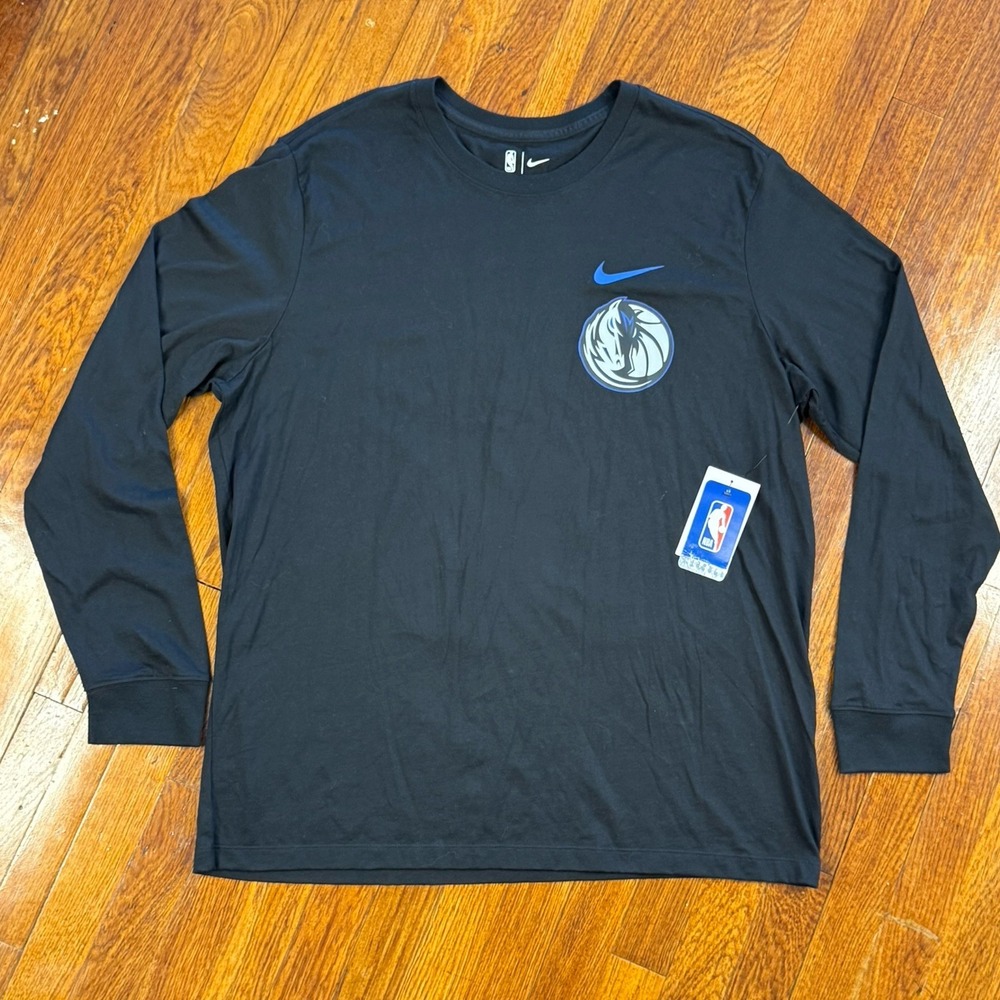 Dallas MAVERICKS The Nike Tee Size XXL NWT black/blue Long Sleeve NBA‎
